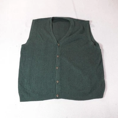 Claybrooke Cardigan Vest Mens 2XL Green Sweater Button Up Grandpa Preppy Golf - Image 1 of 4
