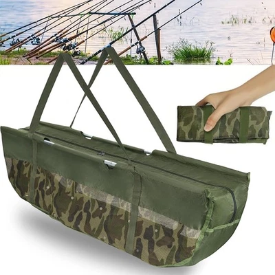 Karpfen Wiegeschlinge Faltbar Carp Weigh Sling Mesh Floating Schlinge Wiegesack - Bild 1 von 4