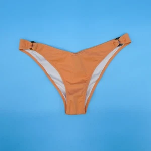 Victorias Secret Large Orange Deep Cut Ring Brazilian Bikini Bottom Swimwear VS - Picture 1 of 6