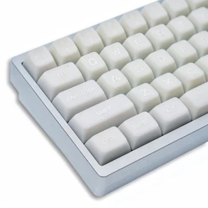 White Jade keycaps SetDouble Shot PBT keycaps 60 75 100 pecentCeramic Cream - Picture 1 of 6