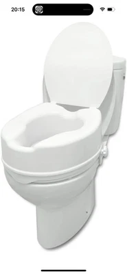 PEPE MOBILITY Pepe Raised Toilet Seat with Handles, Riser for Elderly 6 inch Padded Hand Rails