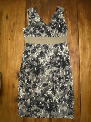 MAX MARA cotton floral/watercolor print dress open back Made In Italy Size 8 - Image 1 of 4