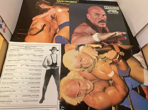 SUPERSTAR BILLY GRAHAM/ IRON SHEIK/D.VON ERICH/ KEN PATREA POSTERS & MSG LINEUP Cover