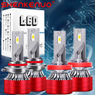 9005+H11 Combo Led Headlight Bulbs Kit High Low Beam 6000K Csp White 4Pc