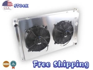 For 1973-1986 CHEVY C/K C10 C20 C30 K20 GMC TRUCK & 4-Rows Radiator Shroud 2*Fan - Picture 1 of 8