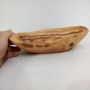 Rustic Handmade Olive Wood Fruit Salad Bowl Hand Carved Wooden Serving Dish 13" - Picture 1 of 20