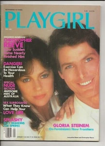 1985 MAY PLAYGIRL MAGAZINE - JACQUELINE BISSET AND CHRISTOPHER REEVE - FAST SHIP - Imagen 1 de 4