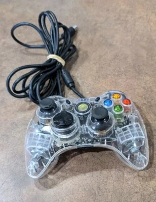 Microsoft Xbox 360 Clear PDP Afterglow Wired Controller Model PL-3702 - Image 1 of 4