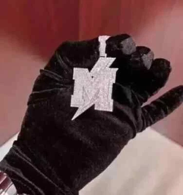 Colgante Moissanita Real 3Ct Personalizar Letra Inicial M" Chapado en Oro Blanco 14K Foto 1 de 4