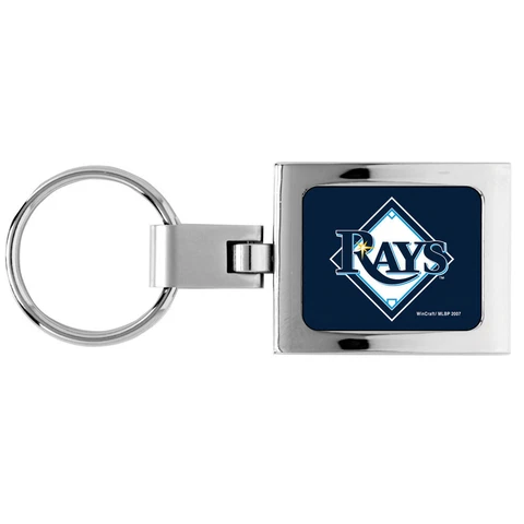 Tampa Bay Rays Domed Metal Keychain MLB New Cover