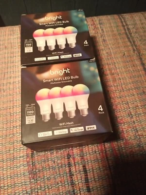 2x 4 Pack WiFi Smart LED Light Bulb 11W LED 1100Lm Dimmable Alexa/Google/Siri - Image 1 of 4