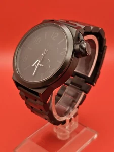 VESTAL CANTEEN MENS WATCH WITH Seconds Sub Dial Black Stainless Dark Grey Dial - Picture 1 of 16