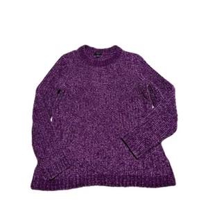 Talbots Chenille Sweater Womens Medium Purple Chunky Knit - Picture 1 of 4