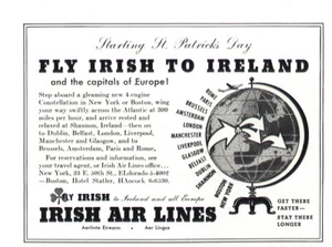 1948 Irish Air Lines: Starting St Patricks Day Vintage Print Ad - Picture 1 of 1