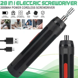 Akkuschauber Set 4,2v Stabschrauber Akku-Stabschrauber kabellos 28 IN 1 Satz USB - Bild 1 von 24