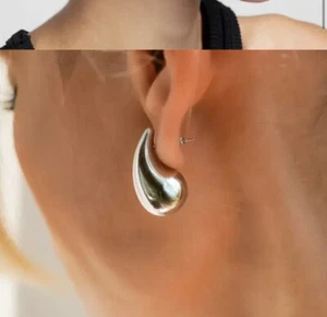ORECCHINI A GOCCIA 30X18 MM COLORE ARGENTO 925 - Foto 1 di 5