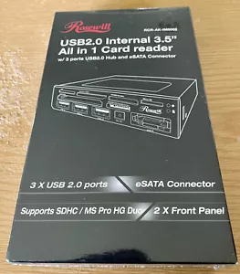 Rosewill RCR-AK-IM5002 USB2.0 -75in1- Card Reader w/3x USB2.0 ports & eSATA New - Picture 1 of 3