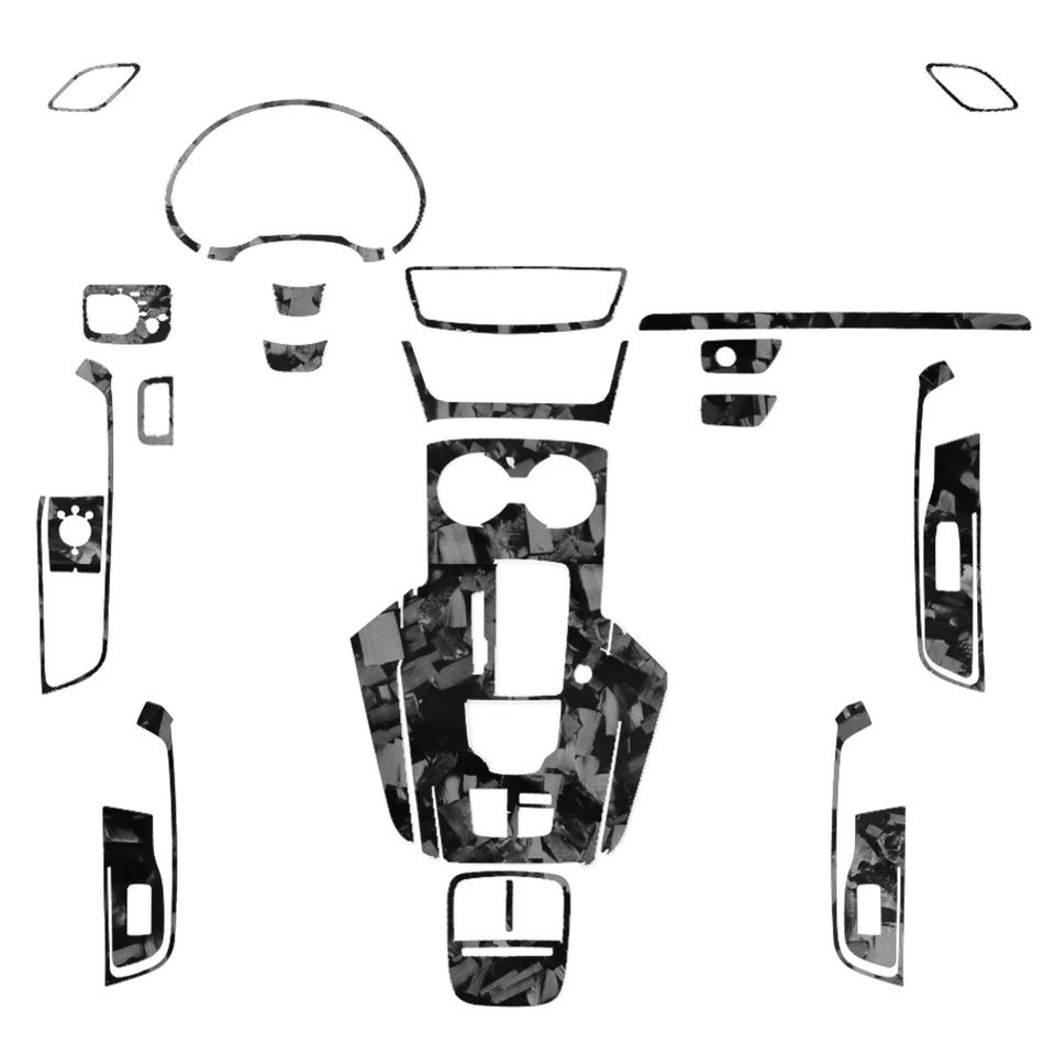 37Pcs Forged Carbon Fiber Kits Full Interior Trim For Audi A3 S3 RS3 8V 2013-19 - Image 1 of 4