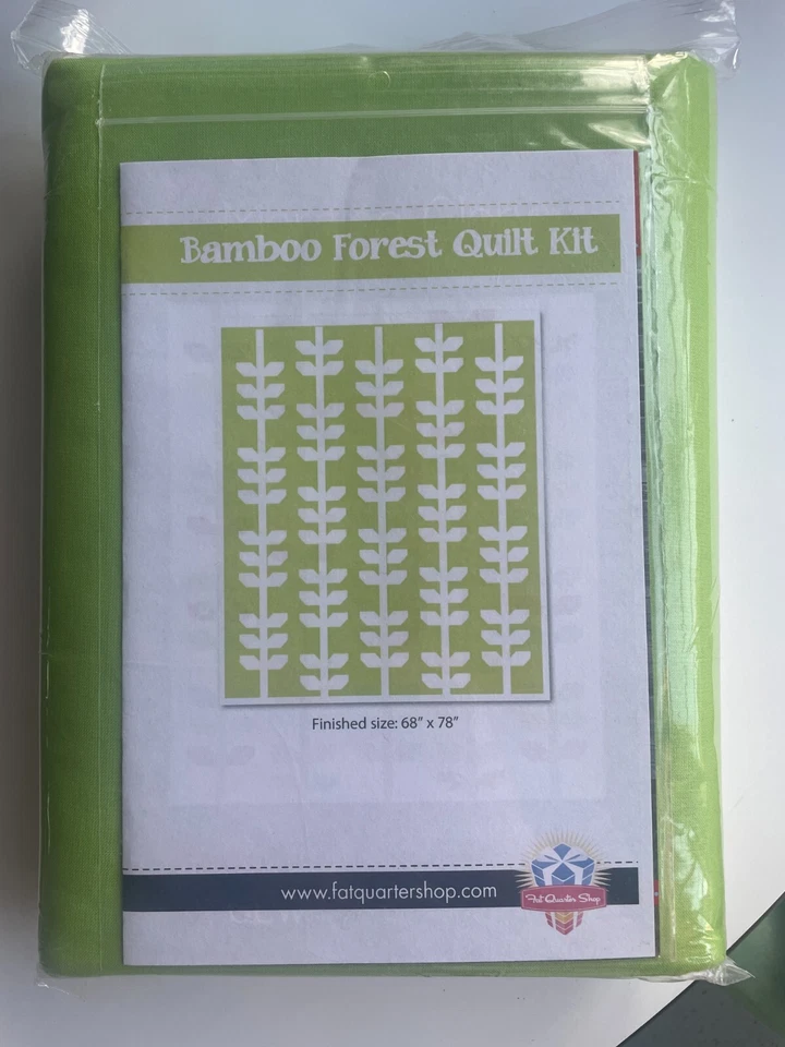 Moda Fabrics Bella Solids Bamboo Forest Quilt Kit Green White  - Image 1 of 3