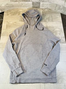 Fila Sport Men’s Small Gray Cowl Neck Hoodie Front Pocket Pullover Excellent - Picture 1 of 9