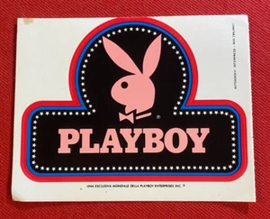 (Y32) PLAYBOY Logo Rabbit STICKER STICKER Vintage '80s Sexy Magazine 14x11 cm - Picture 1 of 2
