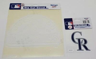2 Colorado Rockies Baseball Wincraft Die Cut Decal Sticker Lot MLB Collectible  - Image 1 of 4