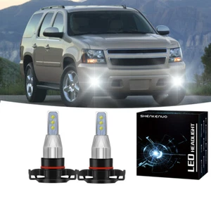 For Chevy Tahoe 2007 2008 2009 2010-2015 - 2PC 6000K LED Fog Light Bulbs Lamp - Foto 1 di 12