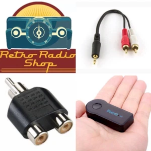 RCA Jack Retro Vintage Or Antique Radio Bluetooth Adapter & FM Module - Picture 1 of 5