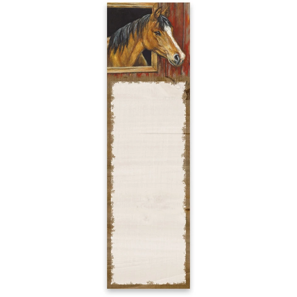 Magnetic Paper List Notepad | Farmhouse Buckskin Horse | 60 Pages | NEW - Image 1 of 1