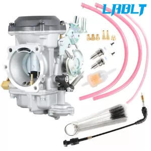 LABLT Carburetor with Choke Cable/Spark Plug For Dyna CV40 40mm CV XL883 - Foto 1 di 10