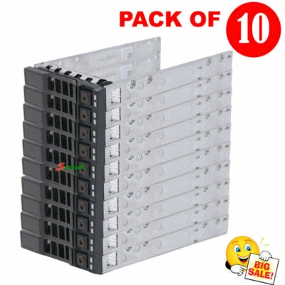 10* 2.5" Inch SAS SATA HDD Hard Drive Tray Caddy For Dell PowerEdge R710 R610 US - Image 1 of 4