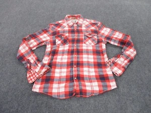 Scotch Soda Shirt Adult XL Red Plaid Blanket Flannel Western Pearl Snap Womens - Picture 1 of 10