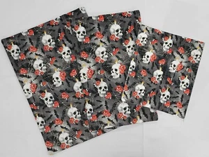 Skulls Webs & Roses Countertop Protecting Slider Mats - Picture 1 of 1