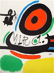 Joan Miro lithographie sur velin signée 1970 art abstrait abstract surréalisme - Picture 1 of 1