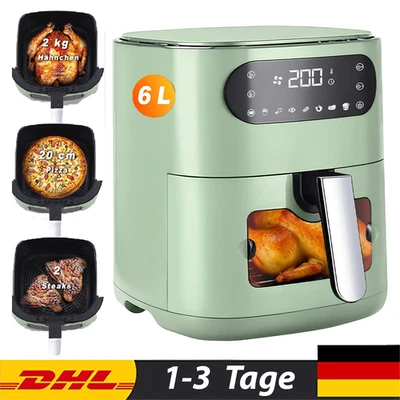 Friggitrice ad aria calda 6 L 8 modalità friggitrice ad aria calda 1500 W forno digitale Air Fryer DE - Immagine 1 di 4