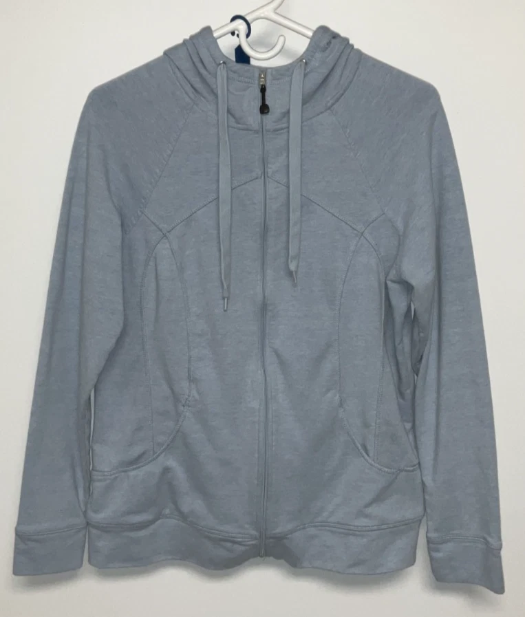 Sudadera con capucha Cascade Sport cremallera completa para mujer grande azul Foto 1 de 3