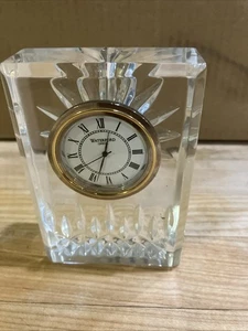 Waterford Crystal Lismore 4,25" x 3" orologio da scrivania mensola Irlanda - Foto 1 di 4