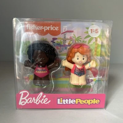 New Fisher Price Little People Barbie Beach Swimming Figure Set 2-Pack - Image 1 of 3