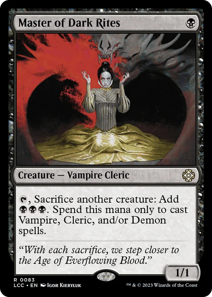 MTG Master of Dark Rites [The Lost Caverns of Ixalan Commander] Near Mint Magic - Image 1 of 1