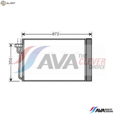 CONDENSER AIR CONDITIONING BWA5267D FOR BMW N43B20A N46B20B 2.0L 4cyl 5 E61 2.5L - Image 1 of 4