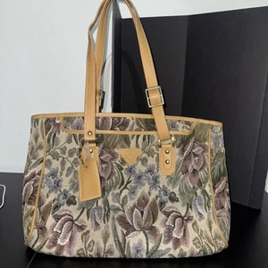 Vintage French West Indies Floral Print Overnight Bag/Geldbörse - Bild 1 von 8