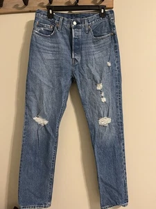 Jeans Levis 501 Original Fit gamba dritta 29 x 30 donna lavaggio medio ottimo - Foto 1 di 9