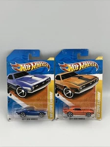 Dos Hot Wheels 2011 Nuevos Modelos 25/50 '68 Copo Camaro 25/244 Naranja y Azul - Imagen 1 de 4