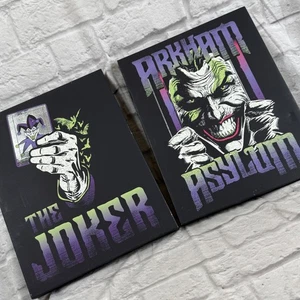 Lot 2 Joker Canvas Art 11x14 Picture Cartoon Arkham Asylum DC Comic Pop Creation - Picture 1 of 11