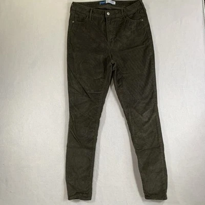 Pantalones de pana Old Navy para mujer 14 altos marrón tiro alto Rockstar súper ajustados Foto 1 de 4