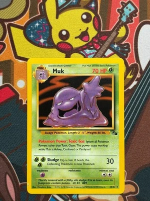 Muk 28/62 Fossil englisch Pokemon Karten NM (Produktionsfehler unten rechts) - Bild 1 von 2