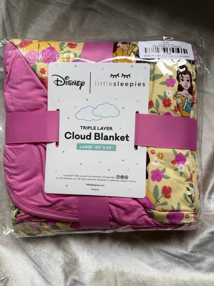 Manta Nube Little Sleepies Disney Princesa BELLE La Bella y la Bestia Nueva en Caja Foto 1 de 1