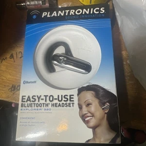 🦻LAST ONE! Plantronics Explorer 320/R Ear-Hook Bluetooth Headset Silver/Black - Picture 1 of 1