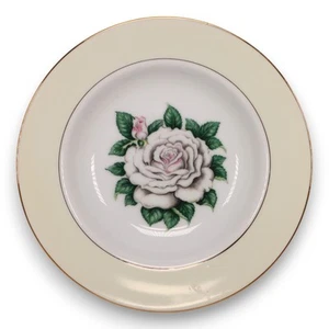 Kings Court White Rose Rimmed Soup Bowl 8 1/2" Vintage China 1960's - Picture 1 of 5