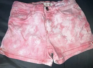 Levi's Shorts Girl's Size 10 Regular Tie Dye Pink/White Soft Knit Denim Shorts - Picture 1 of 3